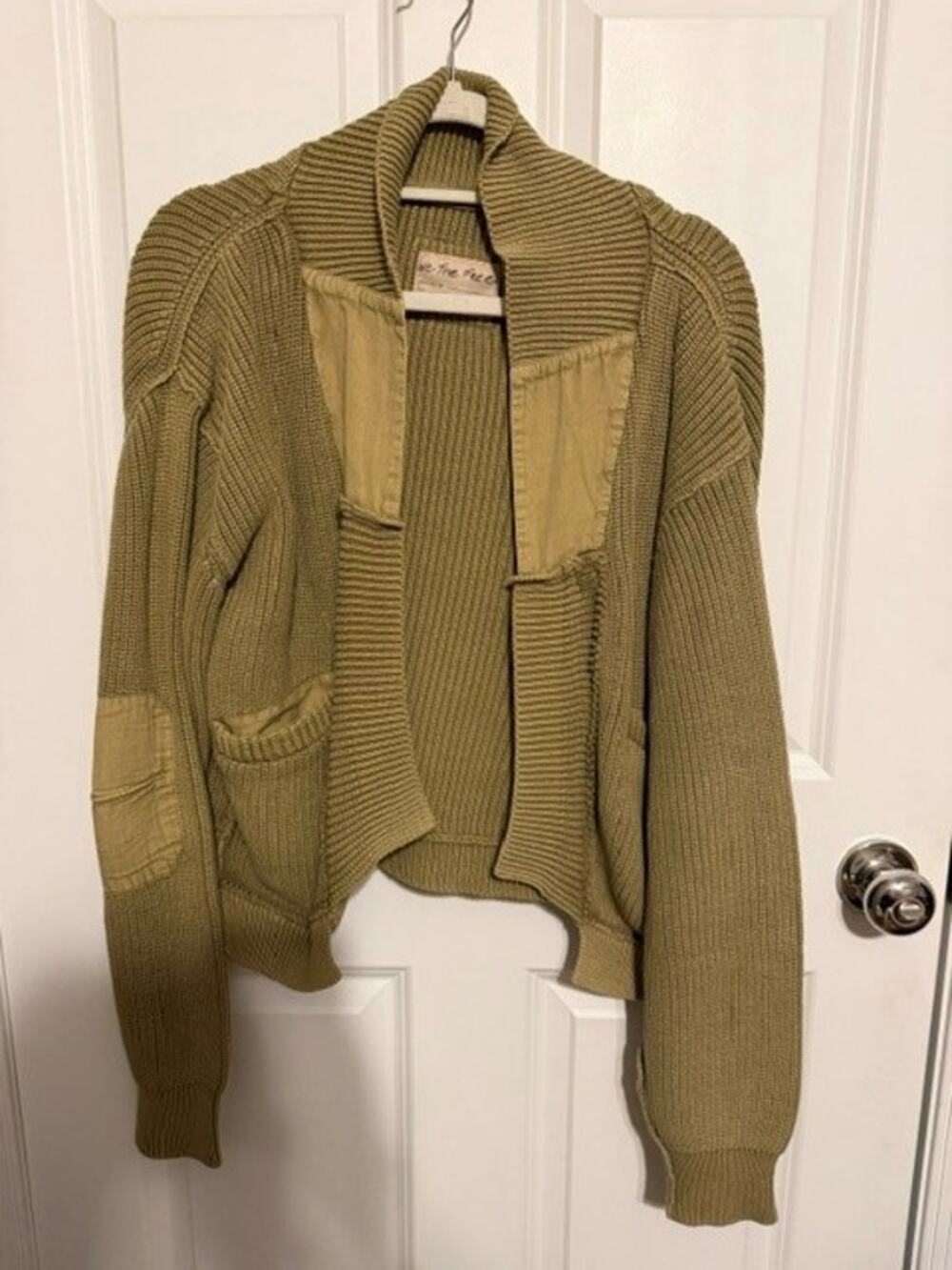 Free People We the Free Woven Thru Surplus Cardi in Olive - XL